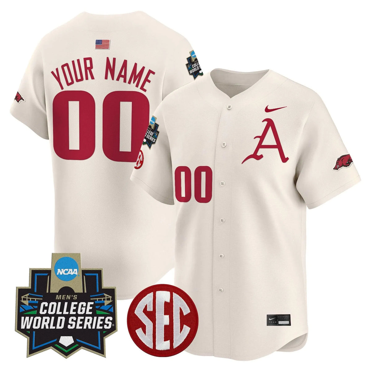 Personalized AR 2026 World Series Vapor Premier Limited Custom Jersey - Stitched - Cream Stitched