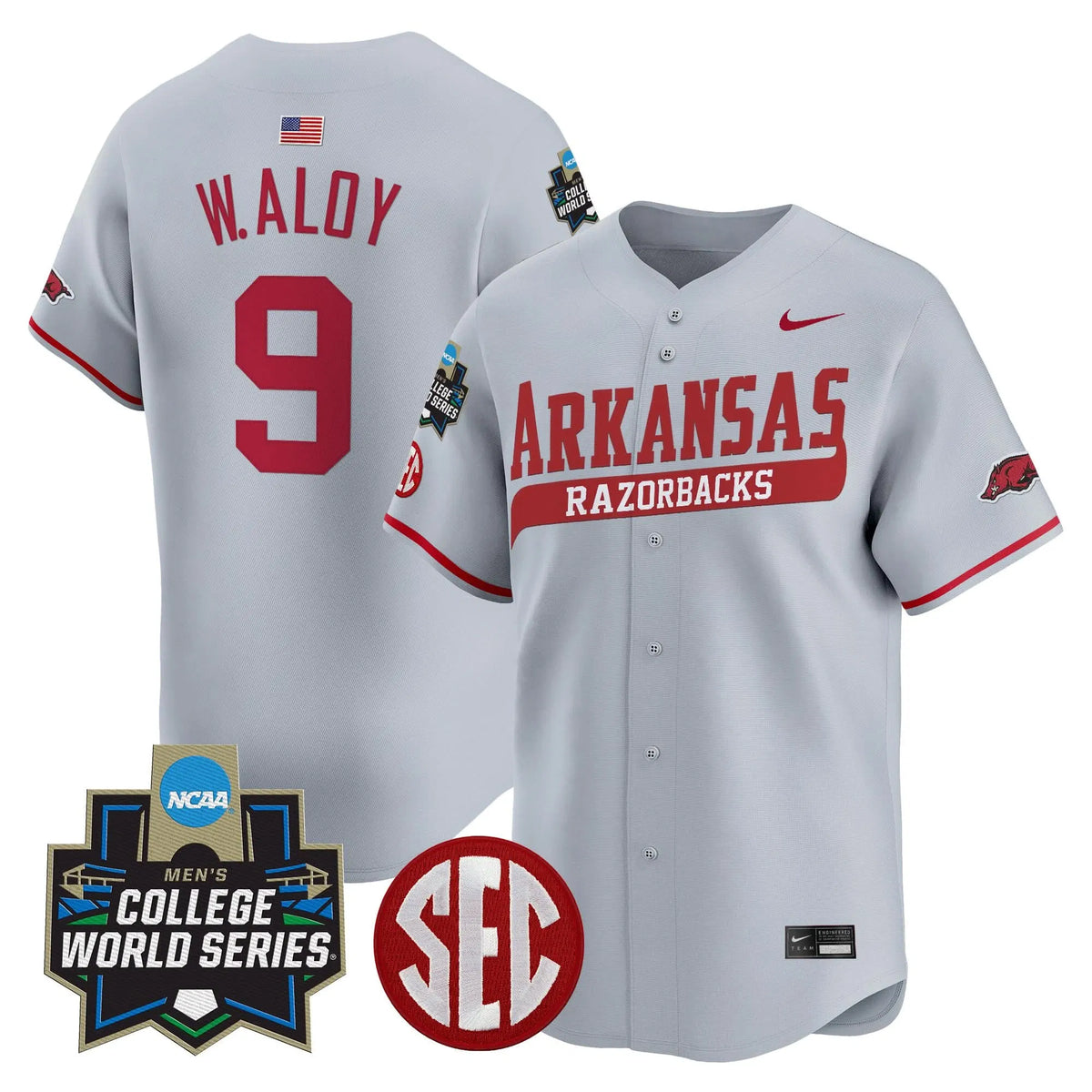 Personalized AR 2026 World Series Vapor Premier Limited Jersey - Stitched - Gray / Wehiwa Aloy Stitched