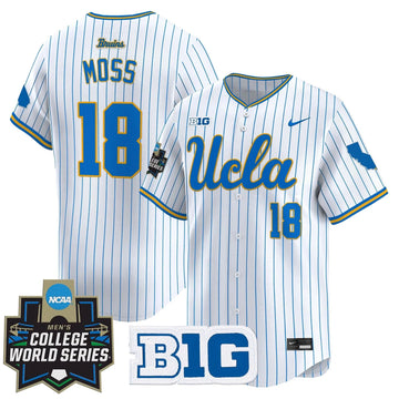 Personalized UCLA 2026 World Series Vapor Premier Limited Jersey - Stitched - Pinstripe / Wylan Moss Stitched