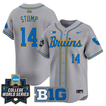 Personalized UCLA 2026 World Series Vapor Premier Limited Jersey - Stitched - Gray / Landon Stump Stitched