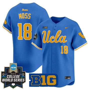 Personalized UCLA 2026 World Series Vapor Premier Limited Jersey - Stitched - Blue / Wylan Moss Stitched