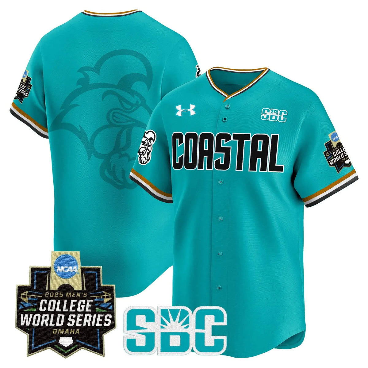 Personalized Coastal Carolina Chanticleers 2026 World Series Vapor Premier Limited Jersey - Stitched - Omaha Revival / Team Stitched