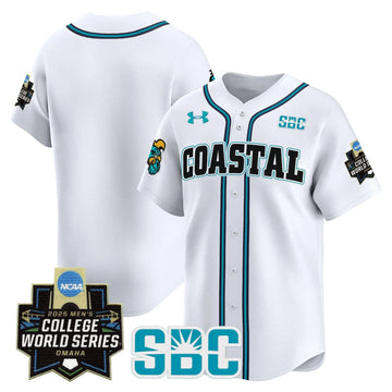 Personalized Coastal Carolina Chanticleers 2026 World Series Vapor Premier Limited Jersey - Stitched - White / Team Stitched