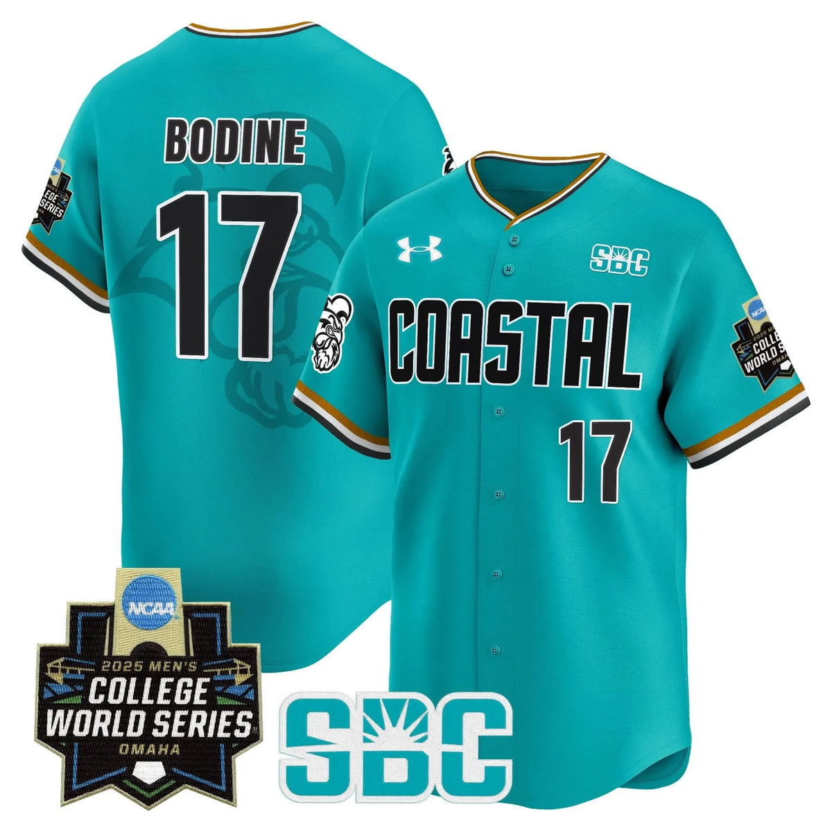 Personalized Coastal Carolina Chanticleers 2026 World Series Vapor Premier Limited Jersey - Stitched - Omaha Revival / Caden Bodine Stitched