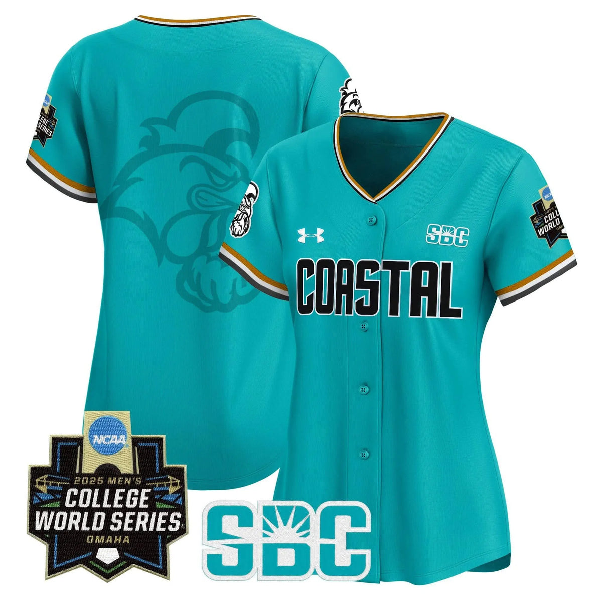 Personalized Women's Coastal Carolina Chanticleers 2026 World Series Vapor Premier Limited Jersey - Stitched - Omaha Revival / Team Stitched