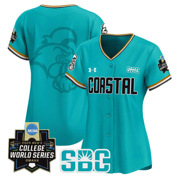 Personalized Women's Coastal Carolina Chanticleers 2026 World Series Vapor Premier Limited Jersey - Stitched - Omaha Revival / Team Stitched