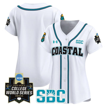 Personalized Women's Coastal Carolina Chanticleers 2026 World Series Vapor Premier Limited Jersey - Stitched - White / Team Stitched