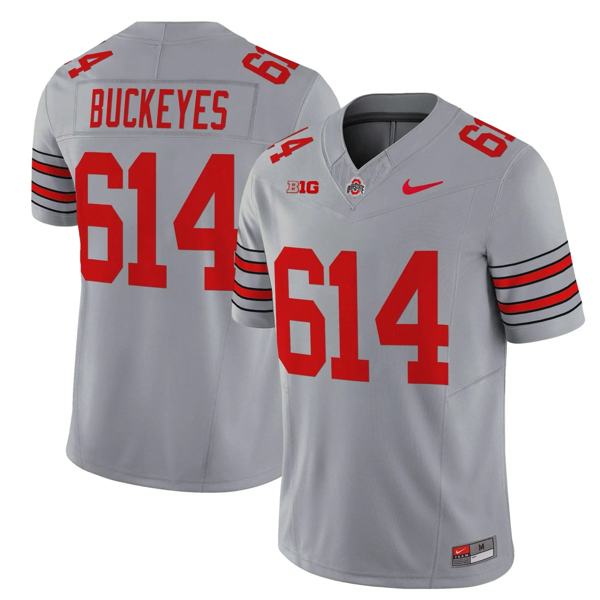 Personalized OSB 'Heritage Stripe' 2026/26 Vapor Limited Jersey - Gray / Buckeyes 614 Stitched