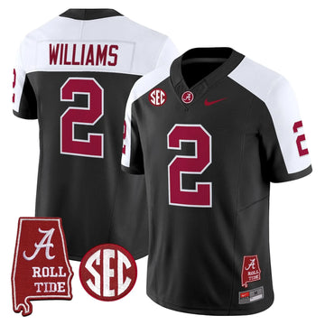 Personalized ACT Throwback Vapor Limited Jersey - Alabama Map - Black Alternate / Ryan Williams Stitched