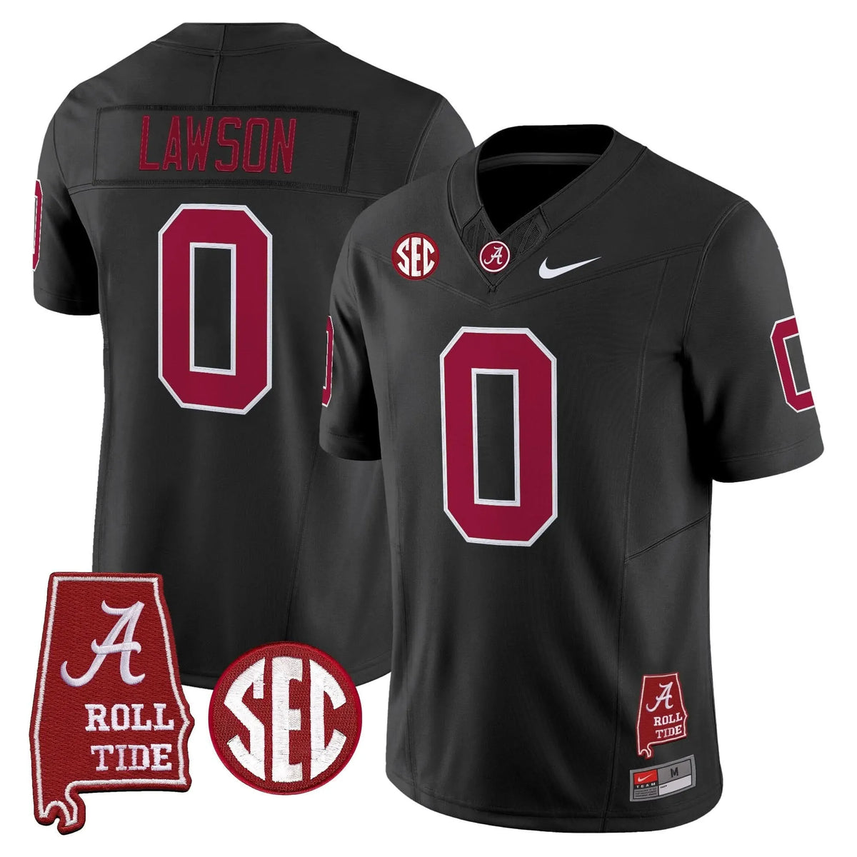 Personalized ACT Throwback Vapor Limited Jersey - Alabama Map - Black / Deontae Lawson Stitched