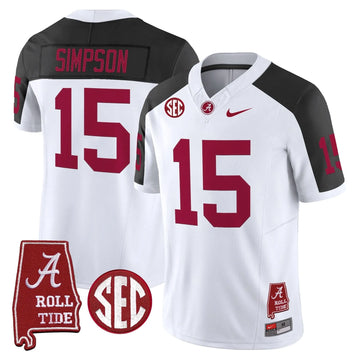 Personalized ACT Throwback Vapor Limited Jersey - Alabama Map - Inverted / Ty Simpson Stitched