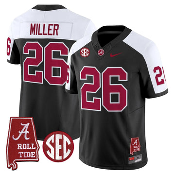 Personalized ACT Throwback Vapor Limited Jersey - Alabama Map - Black Alternate / Jam Miller Stitched