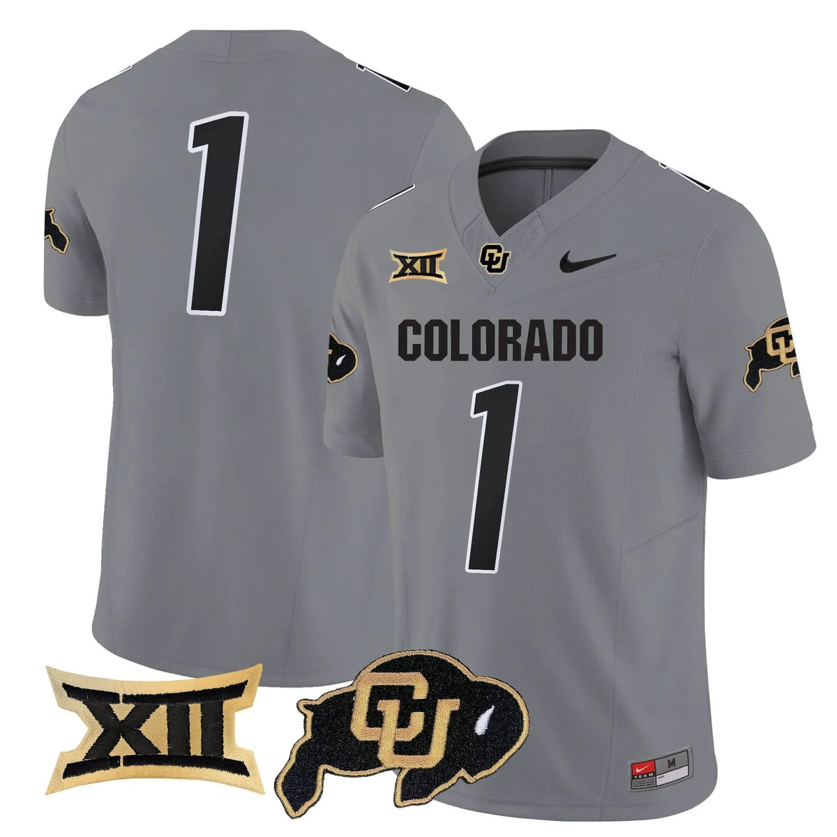 Personalized CB 2026 Vapor Limited Jersey - Gray / #1 Team Stitched