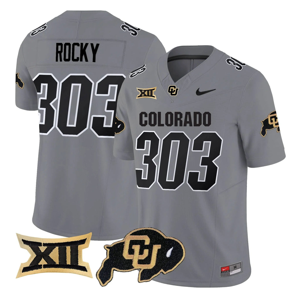 Personalized CB 2026 Vapor Limited Jersey - Gray / Rocky 303 Stitched