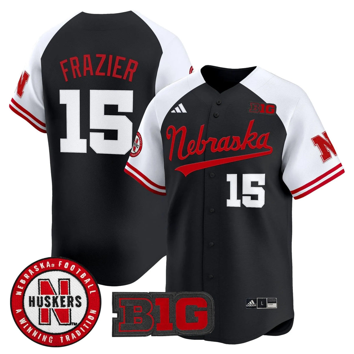 Personalized NC 2026 Vapor Baseball Jersey - Stitched - Black Alternate / Tommie Frazier Stitched
