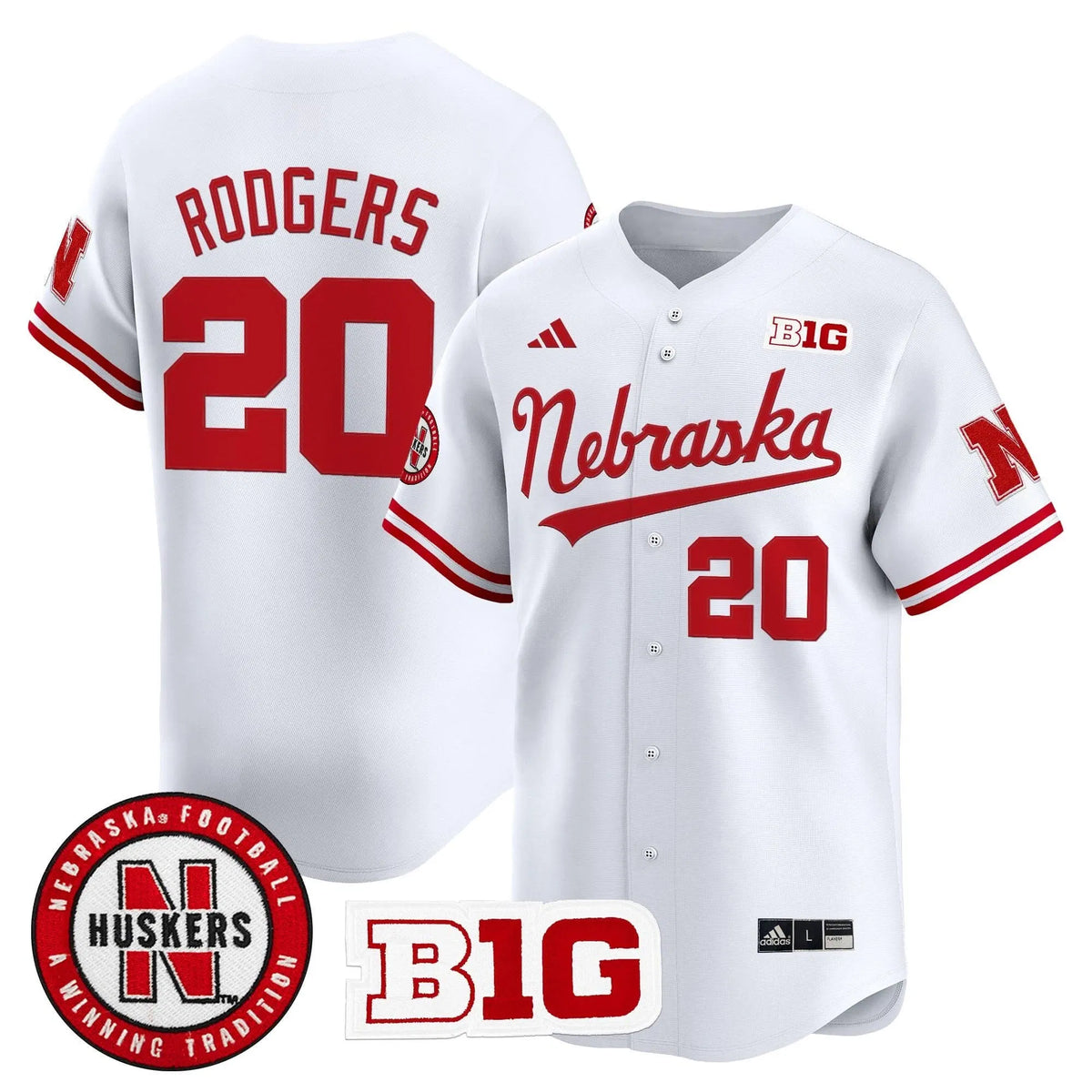 Personalized NC 2026 Vapor Baseball Jersey - Stitched - White / Johnny Rodgers Stitched