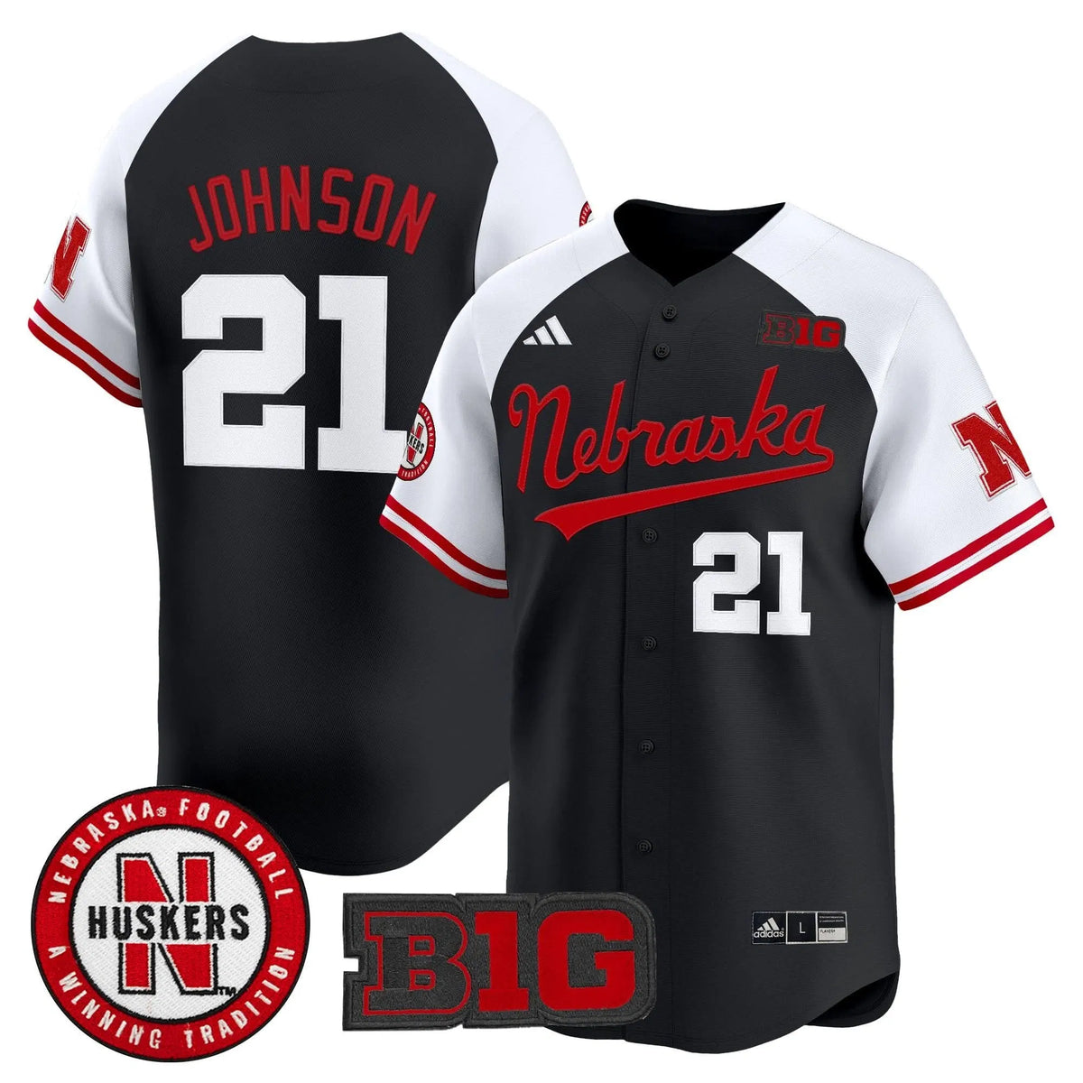 Personalized NC 2026 Vapor Baseball Jersey - Stitched - Black Alternate / Emmett Johnson Stitched