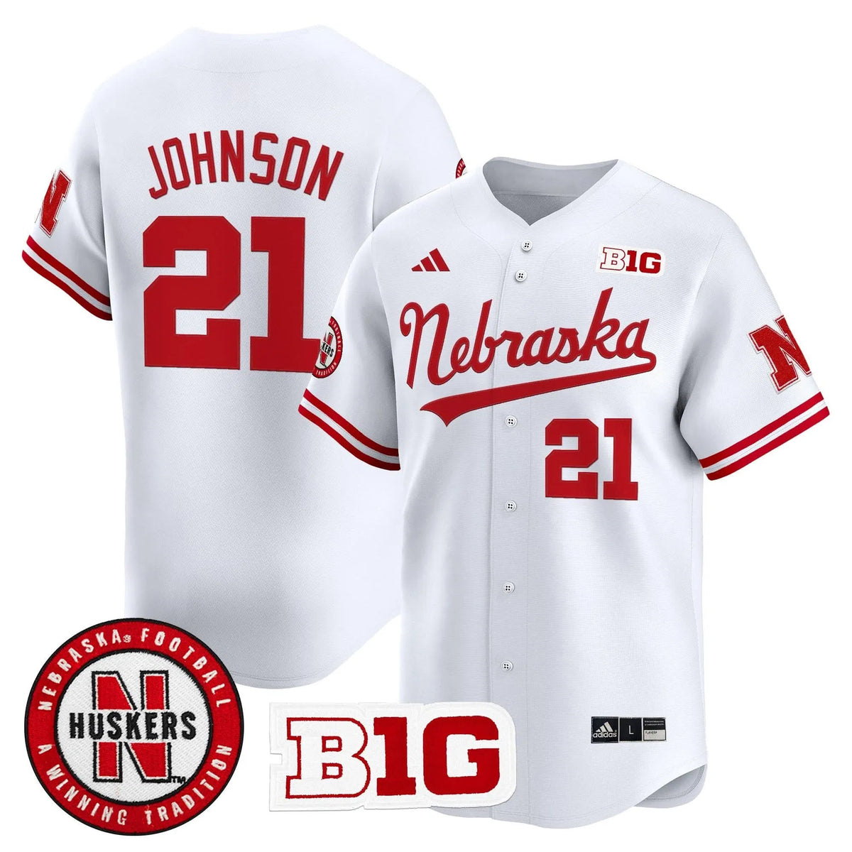 Personalized NC 2026 Vapor Baseball Jersey - Stitched - White / Emmett Johnson Stitched