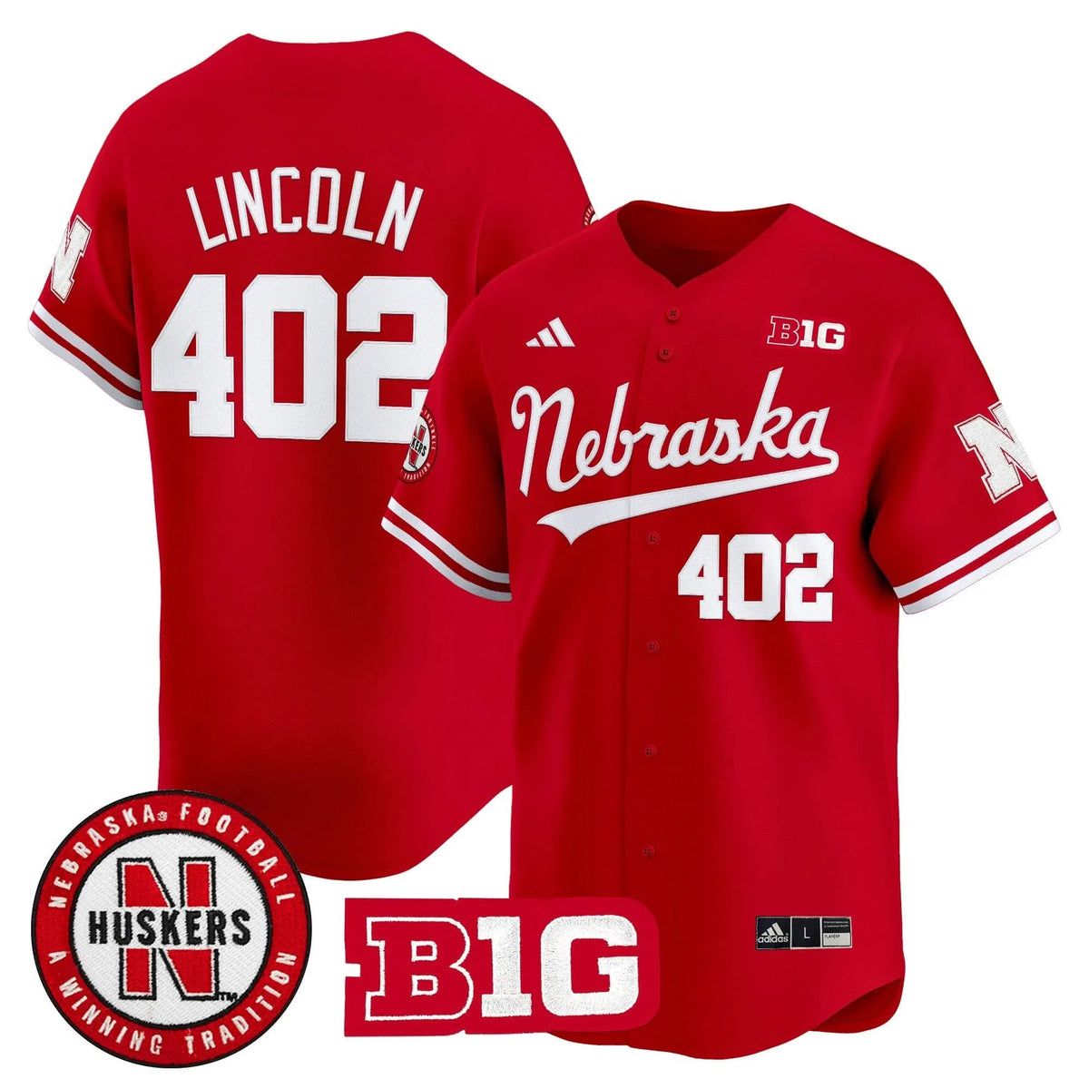Personalized NC 2026 Vapor Baseball Jersey - Stitched - Scarlet / Lincoln 402 Stitched