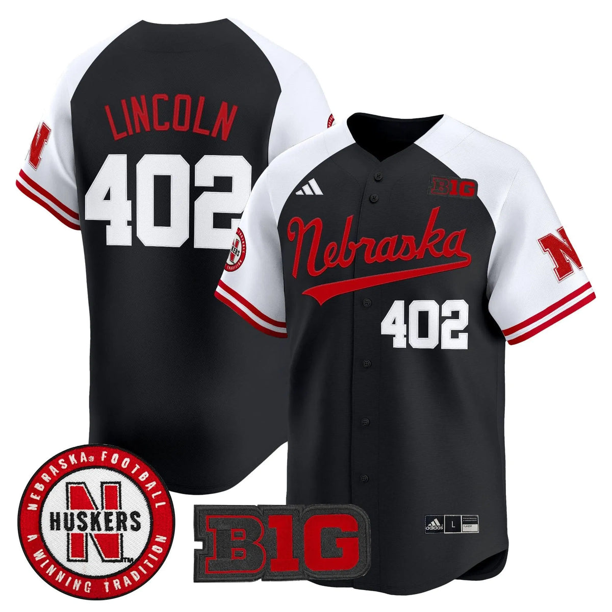 Personalized NC 2026 Vapor Baseball Jersey - Stitched - Black Alternate / Lincoln 402 Stitched