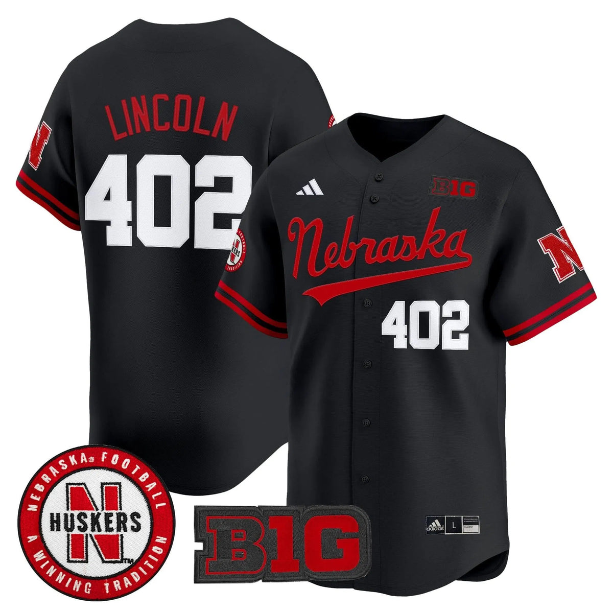 Personalized NC 2026 Vapor Baseball Jersey - Stitched - Black / Lincoln 402 Stitched