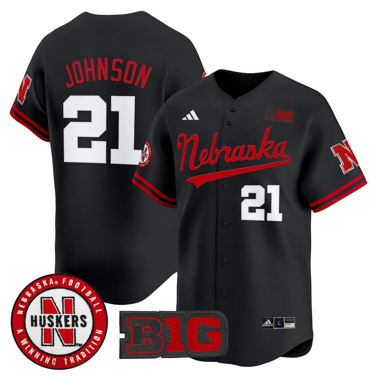 Personalized NC 2026 Vapor Baseball Jersey - Stitched - Black / Emmett Johnson Stitched