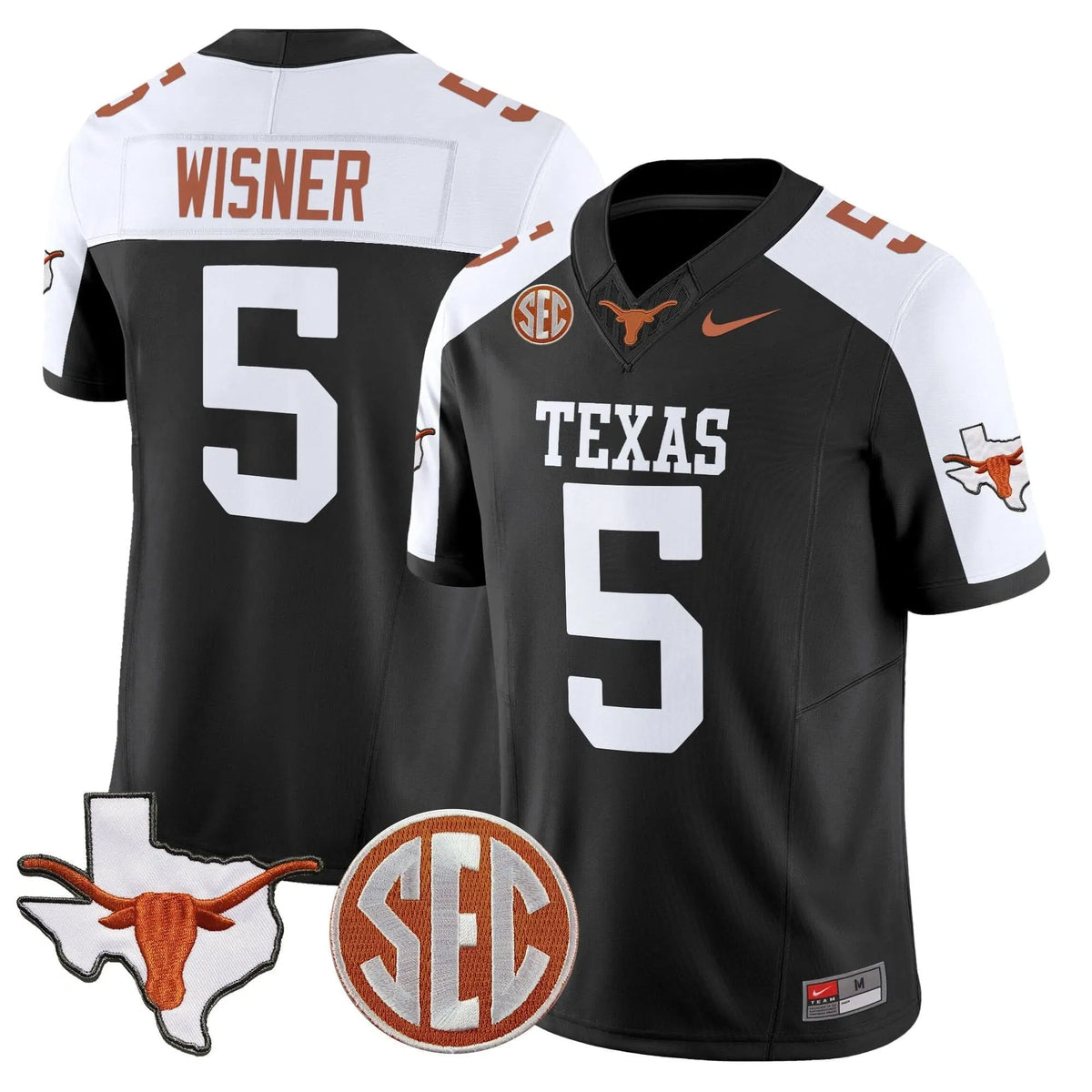 Personalized TL 2026 State Map & SEC Patch Vapor Limited Jersey - Black Alternate / Quintrevion Wisner Stitched