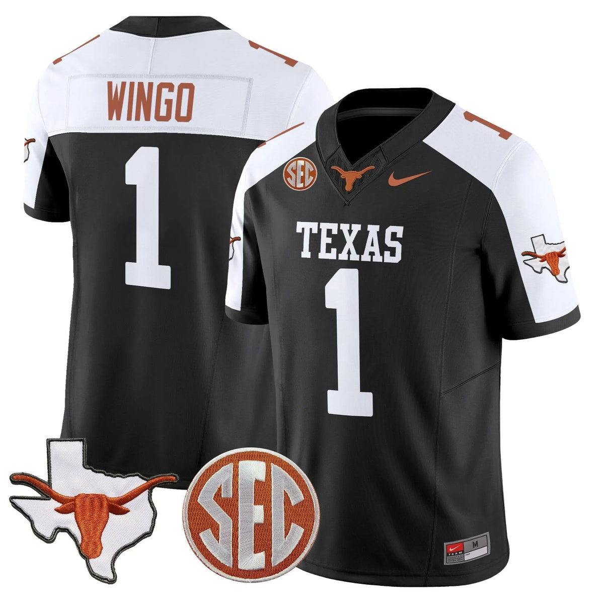 Personalized TL 2026 State Map & SEC Patch Vapor Limited Jersey - Black Alternate / Ryan Wingo Stitched
