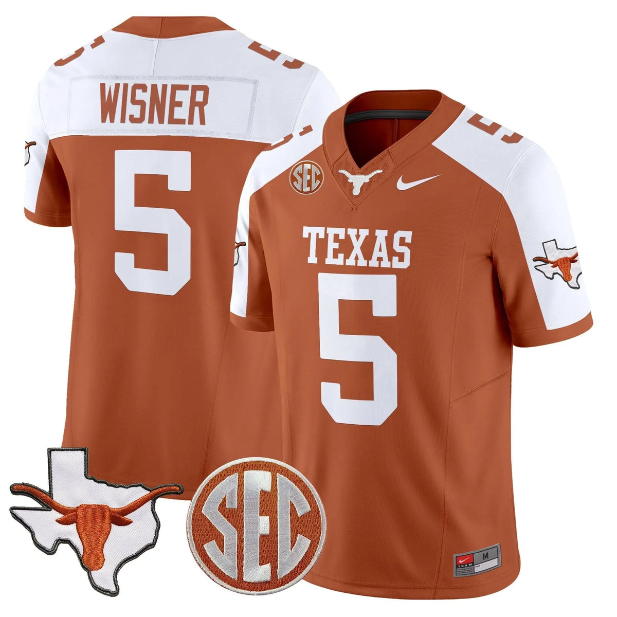 Personalized TL 2026 State Map & SEC Patch Vapor Limited Jersey - Orange Alternate / Quintrevion Wisner Stitched