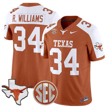 Personalized TL 2026 State Map & SEC Patch Vapor Limited Jersey - Orange Alternate / Ricky Williams Stitched