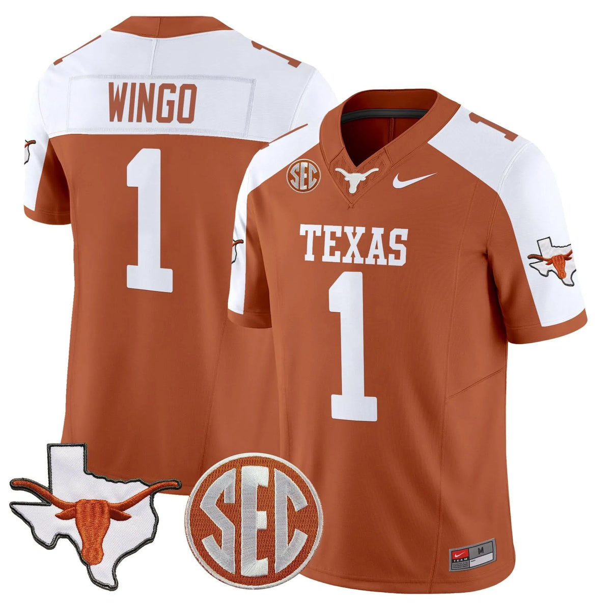 Personalized TL 2026 State Map & SEC Patch Vapor Limited Jersey - Orange Alternate / Ryan Wingo Stitched