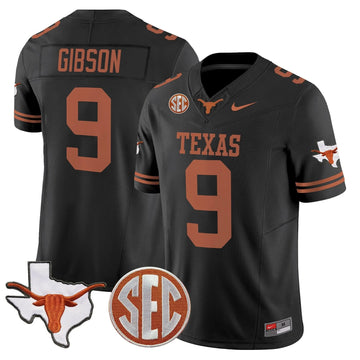 Personalized TL 2026 State Map & SEC Patch Vapor Limited Jersey - Black / Jerrick Gibson Stitched