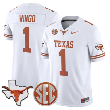 Personalized TL 2026 State Map & SEC Patch Vapor Limited Jersey - White / Ryan Wingo Stitched