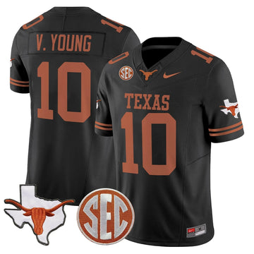 Personalized TL 2026 State Map & SEC Patch Vapor Limited Jersey - Black / Vince Young Stitched