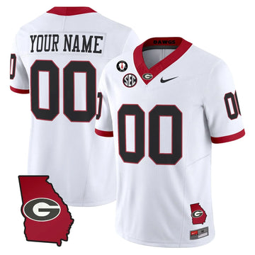 Personalized GB 2026 Georgia Map & Vince Dooley Patch Vapor Limited Custom Jersey - White Stitched
