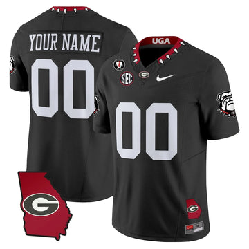 Personalized GB 2026 Georgia Map & Vince Dooley Patch Vapor Limited Custom Jersey - Black Stitched
