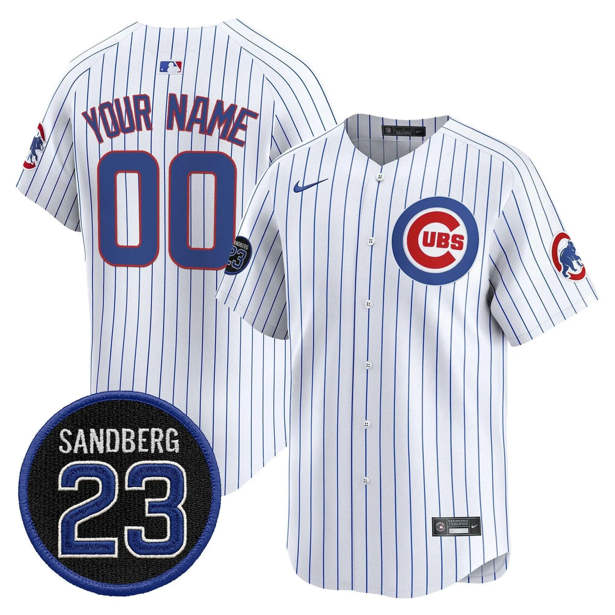 Personalized CC 'Ryne Sandberg Tribute' Vapor Premier Limited Custom Jersey V2 - Pinstripe Stitched
