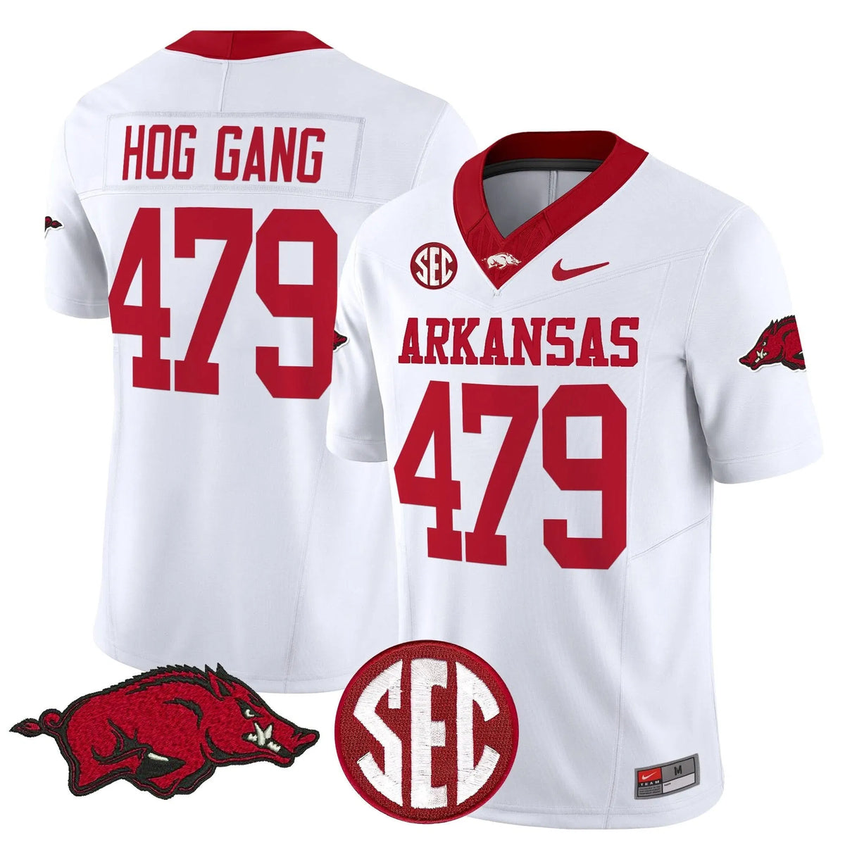 Personalized AR Vapor Limited Jersey - White / Hog Gang 479 Stitched