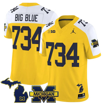 Personalized MW 2026 Vapor Limited Jersey - Maize Alternate / Big Blue 734 Stitched