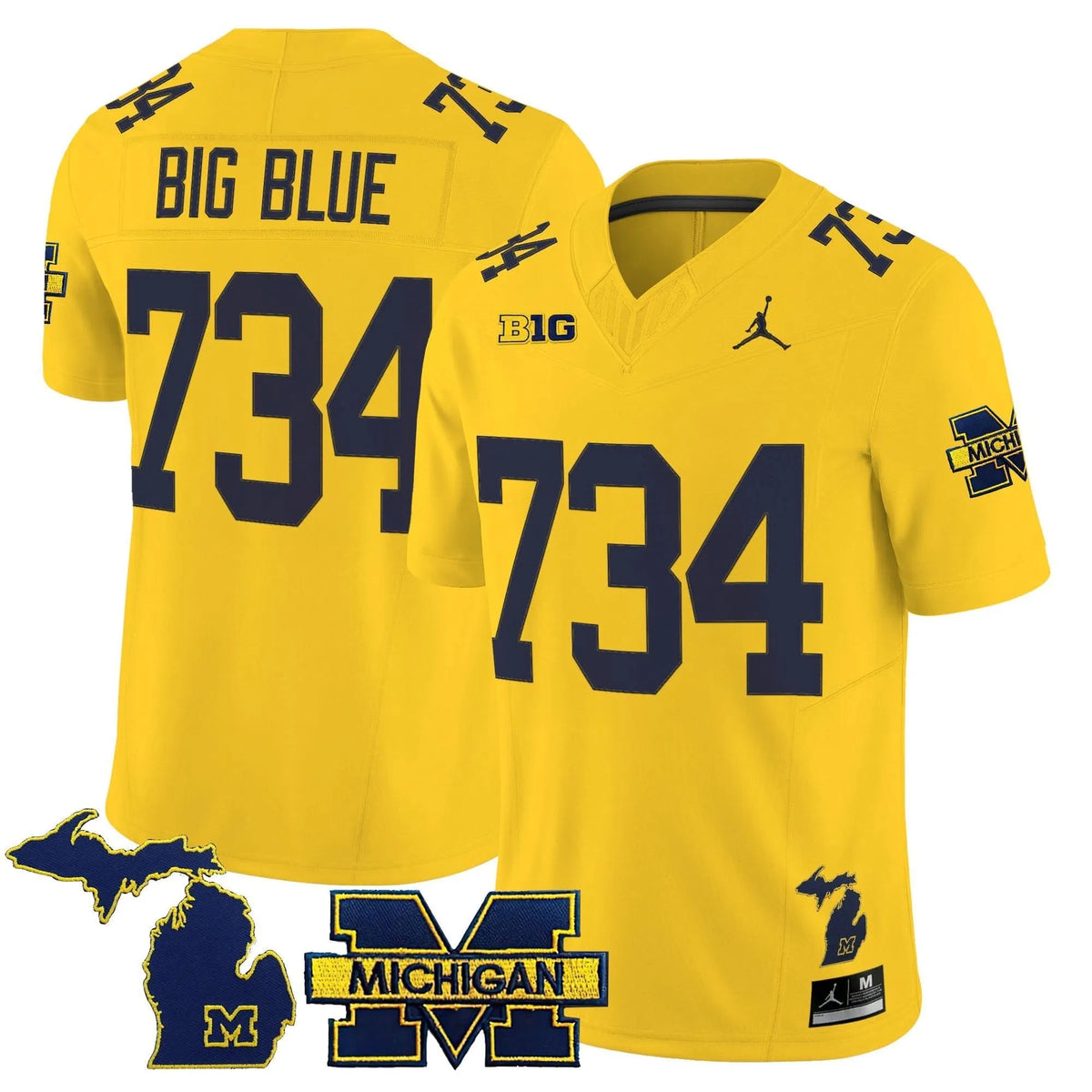 Personalized MW 2026 Vapor Limited Jersey - Maize / Big Blue 734 Stitched