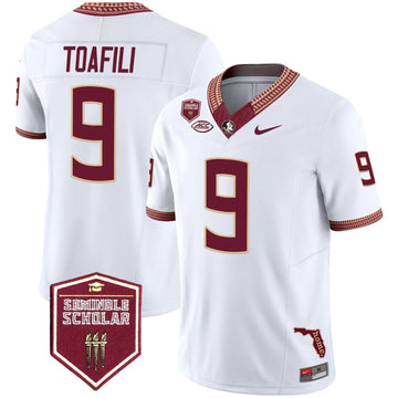 Personalized FSS 2026 Seminole Scholar Patch Vapor Limited Jersey - White / Lawrance Toafili Stitched