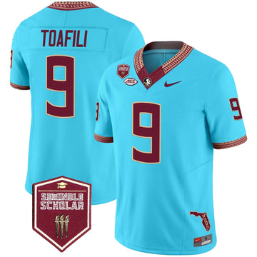 Personalized FSS 2026 Seminole Scholar Patch Vapor Limited Jersey - Turquoise / Lawrance Toafili Stitched