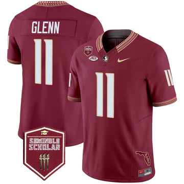 Personalized FSS 2026 Seminole Scholar Patch Vapor Limited Jersey - Garnet / Brock Glenn Stitched