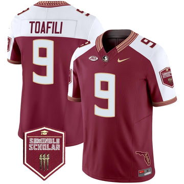 Personalized FSS 2026 Seminole Scholar Patch Vapor Limited Jersey - Garnet Alternate / Lawrance Toafili Stitched