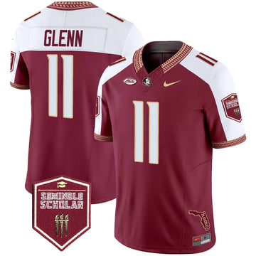 Personalized FSS 2026 Seminole Scholar Patch Vapor Limited Jersey - Garnet Alternate / Brock Glenn Stitched