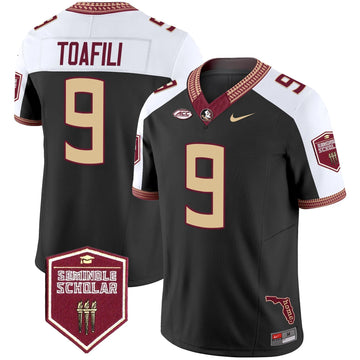 Personalized FSS 2026 Seminole Scholar Patch Vapor Limited Jersey - Black Alternate / Lawrance Toafili Stitched