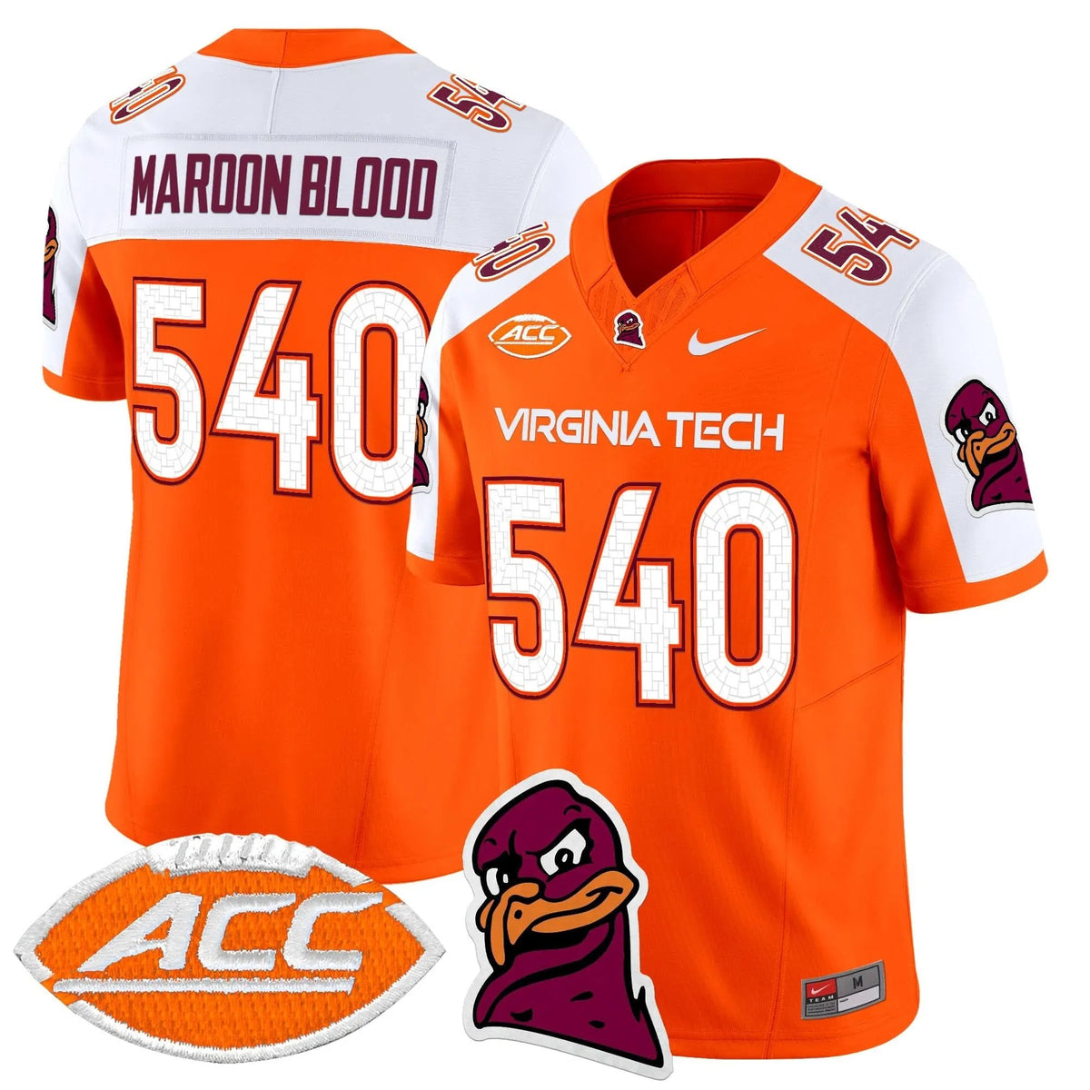 Personalized VTH 2026 Vapor Limited Jersey - Orange Alternate / Maroon Blood 540 Stitched