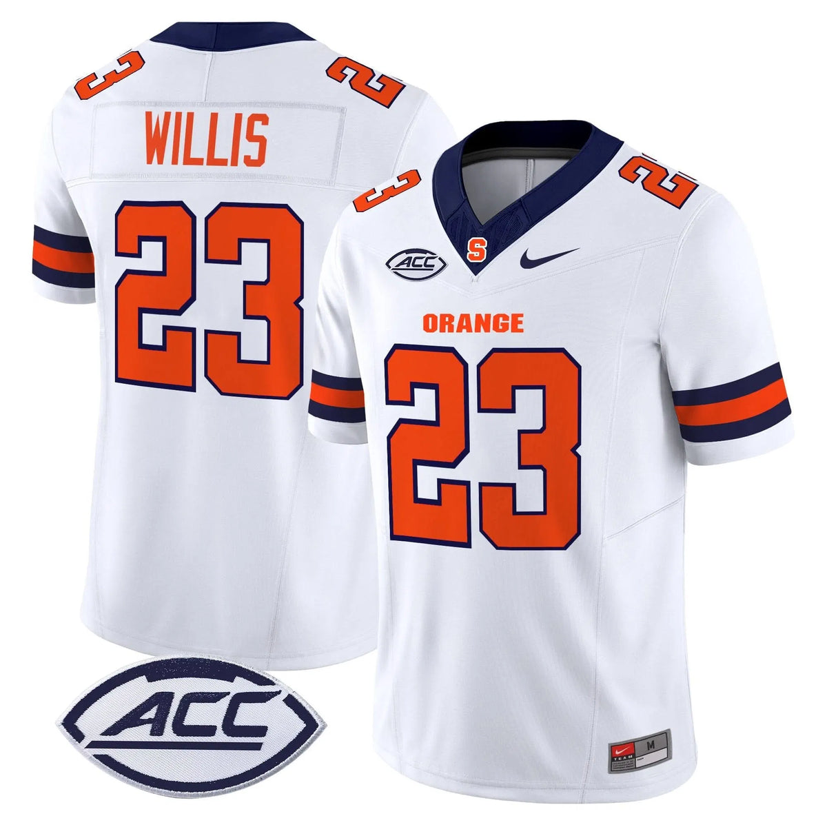 Personalized Syracuse Orange 2026 Vapor Limited Jersey - White / Yasin Willis Stitched