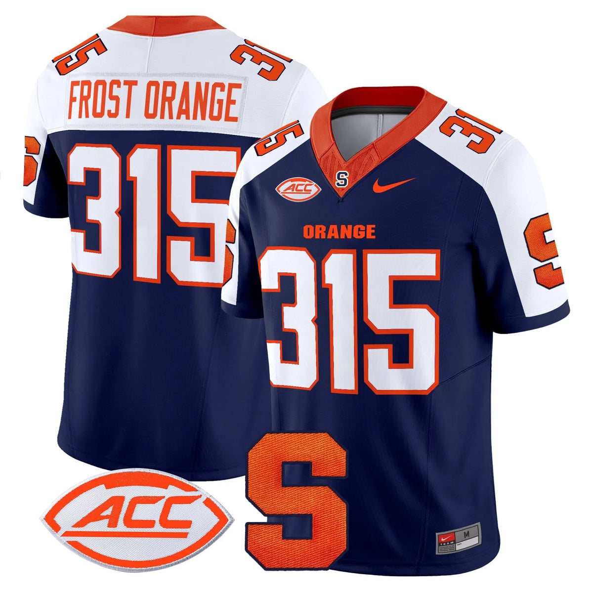 Personalized Syracuse Orange 2026 Vapor Limited Jersey - Navy Alternate / Frost Orange 315 Stitched