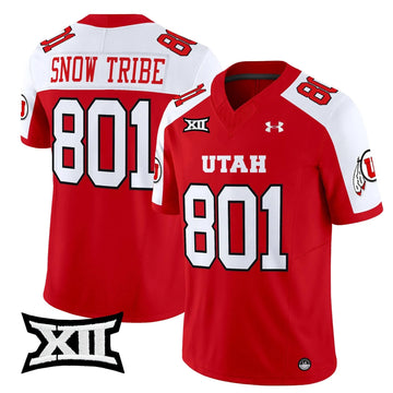 Personalized UU 2026 Vapor Limited Jersey - Red Alternate / Snow Tribe 801 Stitched